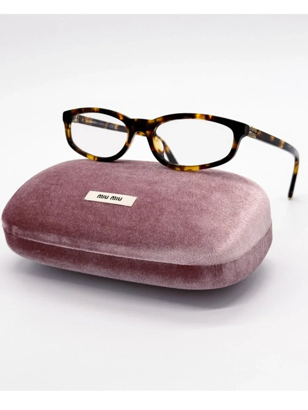 New Miu Miu MUA06S 14L08N Havana Women Eyeglasses SMU A06 Authentic